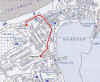 Map of route from Tate Gallery to Hepworth Museum, St. Ives, Cornwall 2