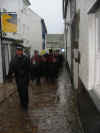 The (soggy) procession on the Feast of St. Eia Day in St. Ives, Cornwall 1