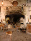 The old fireplace in the Leach Pottery, St. Ives, Cornwall