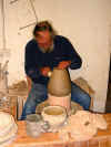 Trevor Corser working at the Leach Pottery, St. Ives, Cornwall 3