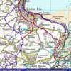 Map of shortcut for route of St. Michael's Way, Penwith, Cornwall