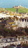 The Island, St. Ives, Cornwall seen from above the Stennack.