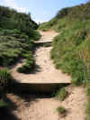 Coast path from Hayle Bar to Lelant, Cornwall