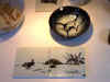 Amanda Brier's work in the showroom at the Leach Pottery, St. Ives, Cornwall 1